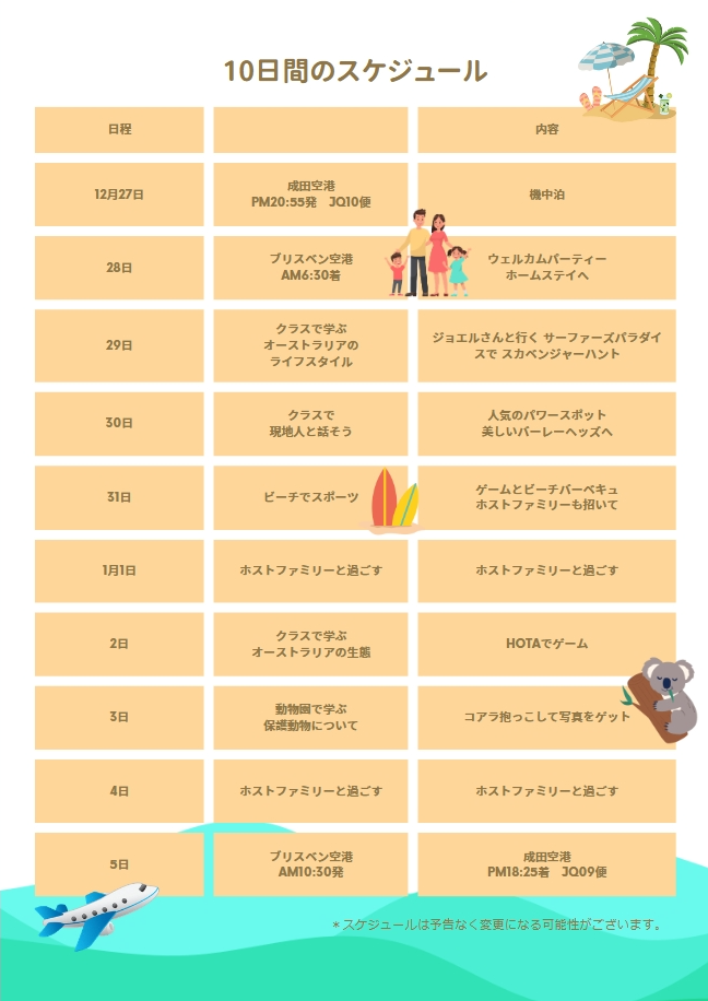 【A14-WI】年末年始短期留学　in Australia